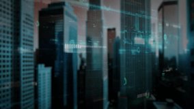 Virtual interface with infographic elements and lines of code - Powered by Shutterstock - Get 15% off with code: PIKWIZARD15