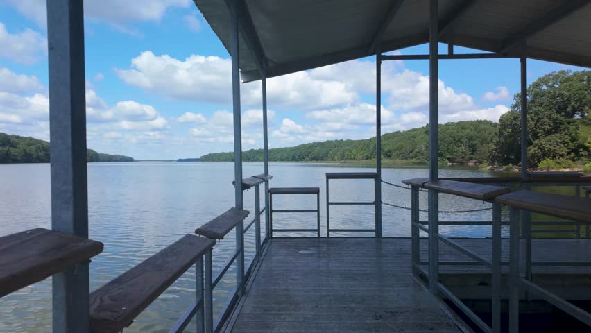 Fishing dock at Fellows Lake in Springfield Missouri.