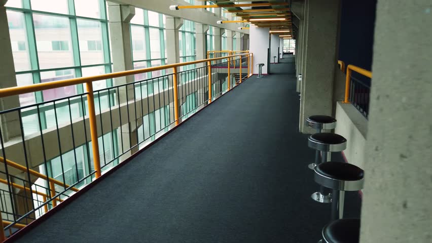 Details of modern interiors and engineering solutions, metal structures. Ontario, Canada.