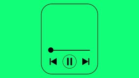 Video progress timeline bar, Multimedia player template, Audio music timeline bar moving with track. Green screen music player overlay template animation.  - Powered by Shutterstock - Get 15% off with code: PIKWIZARD15