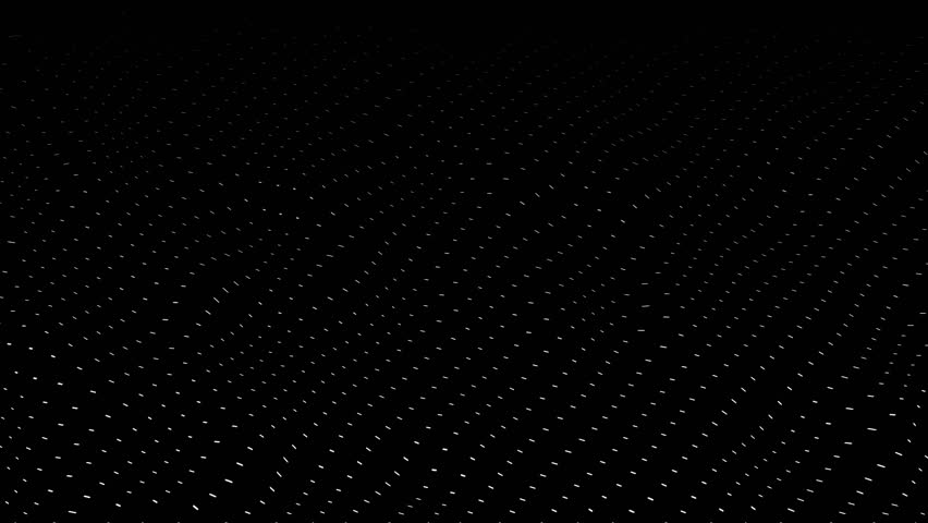 A dynamic abstract pattern featuring flowing yellow dots on a black background, creating a mesmerizing illusion of movement and rhythm in a wavy, optical style.