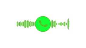 bnvibrant green phone call icon centered in a waveform pattern, symbolizing voice communication, mobile calls, and digital audio interaction on a clean white background. - Powered by Shutterstock - Get 15% off with code: PIKWIZARD15