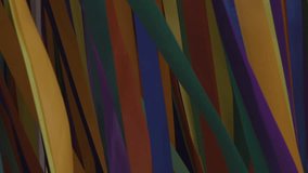 Colorful Satin Ribbons Swaying In The Gentle Breeze, Cinematic footage of vibrant satin ribbons flowing gracefully in the breeze, perfect for lifestyle videos and social media content - Powered by Shutterstock - Get 15% off with code: PIKWIZARD15