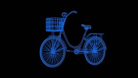 bike illustration in black and white. vehicle lines spin around. automotive 3D rendering bike element isolated on a black background. Motion 4K bike with white lines turning. automobile wireframe. - Powered by Shutterstock - Get 15% off with code: PIKWIZARD15