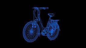 bike illustration in black and white. vehicle lines spin around. automotive 3D rendering bike element isolated on a black background. Motion 4K bike with white lines turning. automobile wireframe. - Powered by Shutterstock - Get 15% off with code: PIKWIZARD15