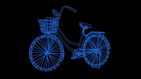 bike illustration in black and white. vehicle lines spin around. automotive 3D rendering bike element isolated on a black background. Motion 4K bike with white lines turning. automobile wireframe. - Powered by Shutterstock - Get 15% off with code: PIKWIZARD15