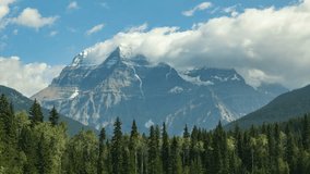 Timelapse showing shifting clouds encircling Mount Robson’s rugged summit - Powered by Shutterstock - Get 15% off with code: PIKWIZARD15