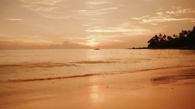Beautiful tropical seascape at sunset with soft pastel sky, calm ocean waves, Peaceful nature scene ideal for travel, relaxation, and coastal inspiration. - Powered by Shutterstock - Get 15% off with code: PIKWIZARD15