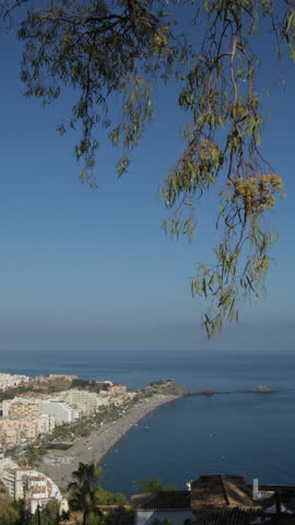 La Herradura Beach, Almuñecar, Spain, 4K Vertical