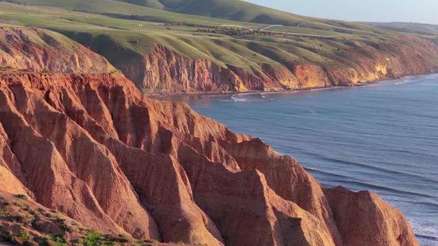 Sellicks Beach Red Cliffs Tilt Shot at Golden Hour, Adelaide, South Australia