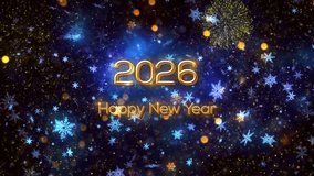 4K, 3840 x 2160 Pixels Resolution, 2026 Happy New Year Wishes Background Animation, 
High Quality Happy New Year Intro Opener Background for Year 2026 - Powered by Shutterstock - Get 15% off with code: PIKWIZARD15