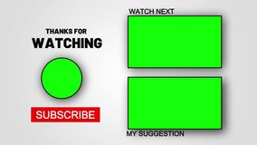 Thanks For Watching video  Outro End Screen Animation With Green Screen 4k video
 - Powered by Shutterstock - Get 15% off with code: PIKWIZARD15
