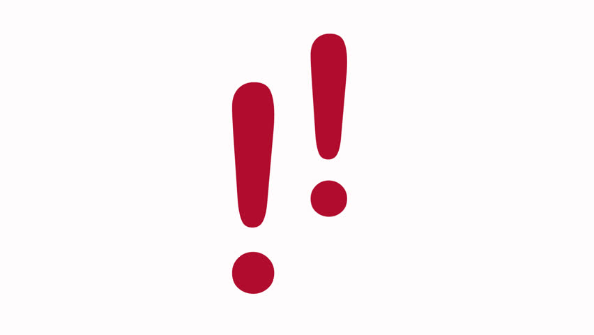 exclamation mark icon animation simple flat