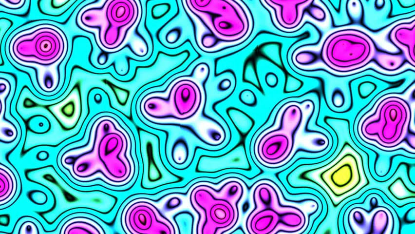 Video.Surreal hypnotic stock video neon loop circle