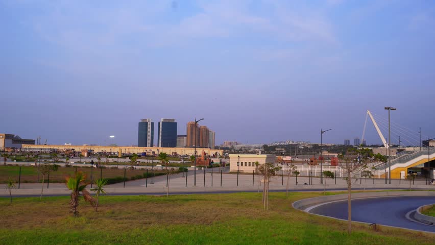 Alger the capital city of Algeria, North Africa, city centre of Algiers, the capital of Algeria, Landscape of Algiers city With port and mediterranean sea and white buildings, Arab Maghreb Africa.