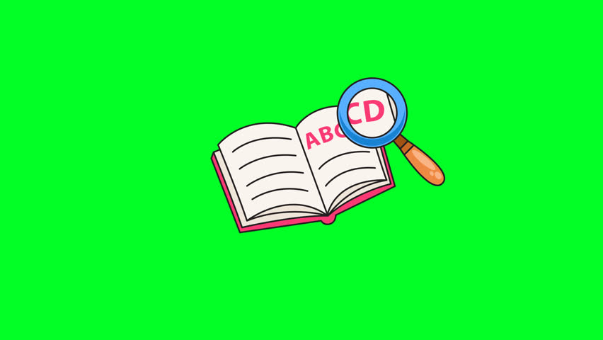 Hand drawn book and loop cartoon animated