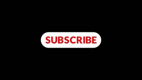 Subscribe title animation on black background. Social media concept - Powered by Shutterstock - Get 15% off with code: PIKWIZARD15