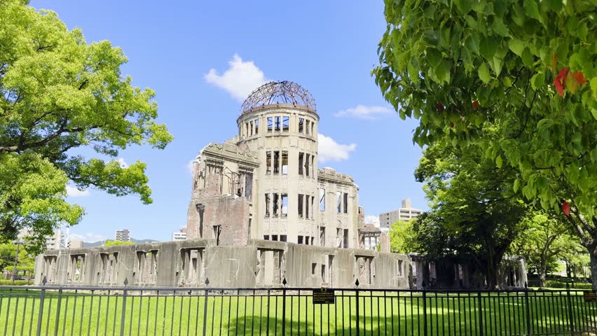 The Atomic A-Bomb Dome in Hiroshima stands as a preserved reminder of history and a powerful symbol of peace in Japan.