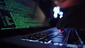 Hacking and malware concept. Hacker using abstract laptop with digital interface. - Powered by Shutterstock - Get 15% off with code: PIKWIZARD15