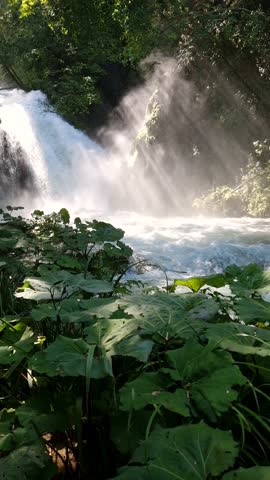 Marmore Falls jump that powers a hydroelectric power plant - Terni - Italy