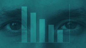 Male eyes looking at futuristic hologram chart diagram interface business data growth statistic innovation digital progress Includes AI-generated art all motion editing manually created by contributor - Powered by Shutterstock - Get 15% off with code: PIKWIZARD15