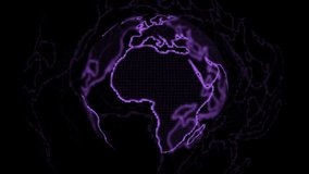 Digital futuristic technology holographic globe earth background  business scientific concept visualization and augmented reality globe smooth rotating - Powered by Shutterstock - Get 15% off with code: PIKWIZARD15