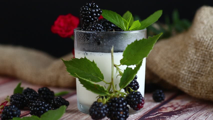 Refreshing breakfast with yogurt and seasonal berries