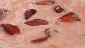 Fresh strawberries being prepared for food making, sweet dessert concept with ripe red berries, healthy organic fruit for cooking, baking, smoothies, and creative recipes. - Powered by Shutterstock - Get 15% off with code: PIKWIZARD15