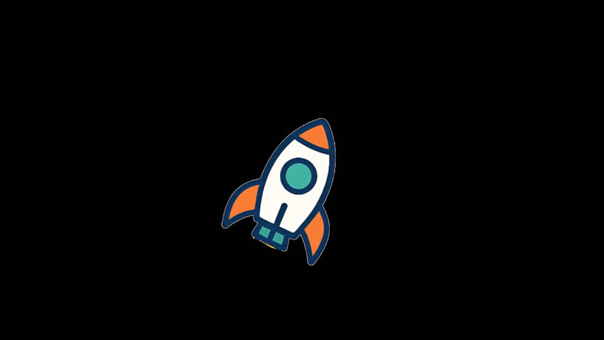 space rocket vector illustration startup alpha channel