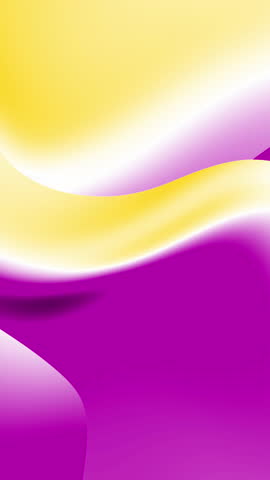 A vibrant and cheerful animation of flowing silky curves in a beautiful gradient of magenta, yellow, and white. Ideal for beauty branding, feminine content, and positive, modern presentations