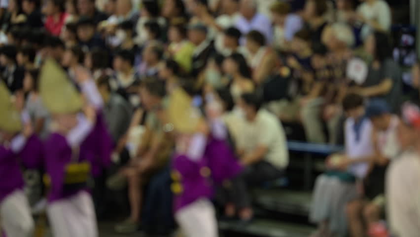 4K video of scenery of AWA ODORI FESTIVAL in summer season on August, a traditional dance festival of Tokushima prefecture and Tokyo, Japan