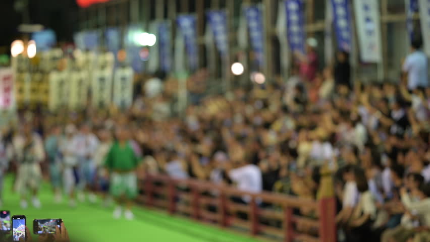 4K video of scenery of AWA ODORI FESTIVAL in summer season on August, a traditional dance festival of Tokushima prefecture and Tokyo, Japan