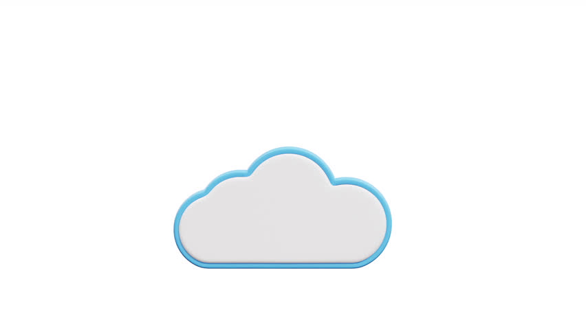 3D animation Upload and download cloud concept alpha channel. Ideal for web design, marketing materials, and infographics