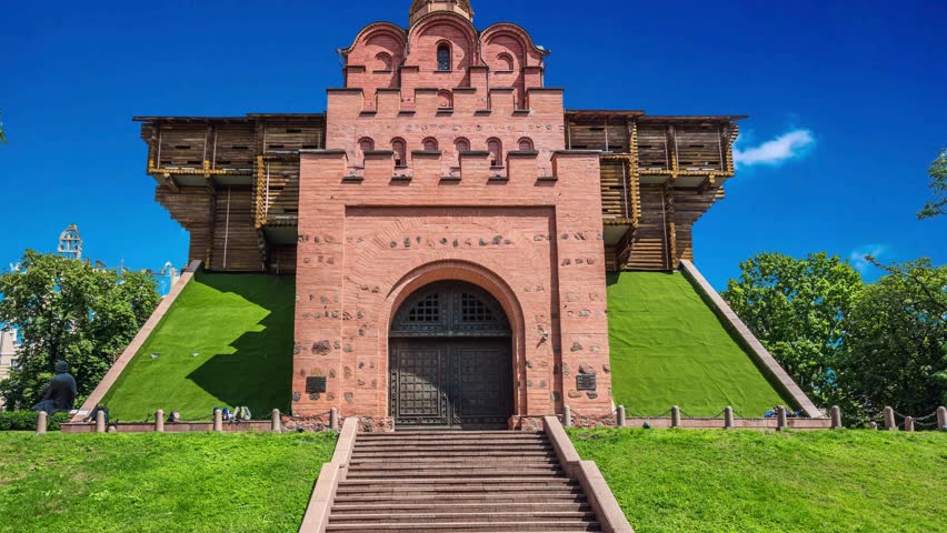 Famous Golden Gates in Kiev - one the most visited touristic places of the city, Ukraine.Golden gate in Kiev, UkraineGolden Gate - Kiev, Ukraine