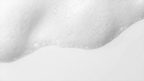 Foam bubbles background. Moving Soap foam popping bubble, white backdrop. Soap sud macro structure. Soap foam close-up. Clean, cleaning concept, laundry, shower concept  - Powered by Shutterstock - Get 15% off with code: PIKWIZARD15