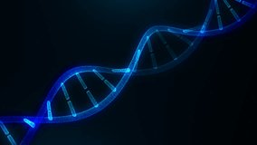 Rotating Digital DNA Strand. Futuristic Genetic Structure 4K Animation. - Powered by Shutterstock - Get 15% off with code: PIKWIZARD15