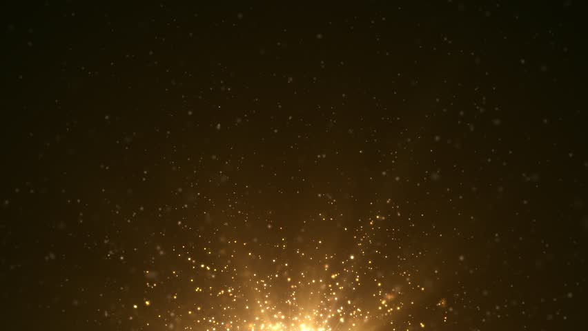 Animated Background Loop - Warm Orange Particles Rising with Light Rays