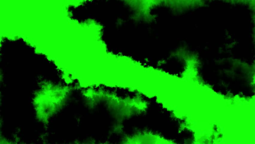 Black ink transition on a green background