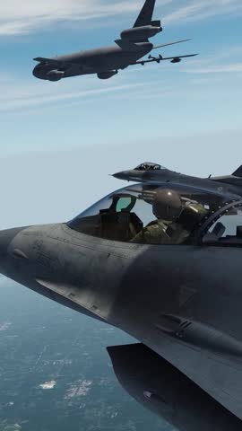 Falcon BMS 4.37, flight simulator jets, digital aviation artwork, fighter aircraft simulation, military aviation editorial, Falcon BMS cinematic, virtual air combat, aerial formation flight, Falcon BM