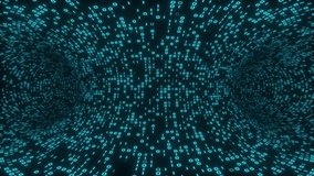 Binary code tunnel animation with glowing digital surface. Technology, digital, data, cyber, virtual, futuristic. Artificial intelligence. Looping space tunnel with binary code inside, retro futurism - Powered by Shutterstock - Get 15% off with code: PIKWIZARD15