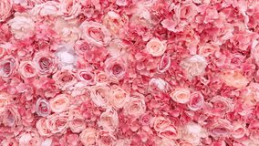 pink rose wall, floral texture and soft petals in motion, ideal for background, design projects, and floral visuals. vibrant floral background with nature-inspired texture, suitable for wallpaper - Powered by Shutterstock - Get 15% off with code: PIKWIZARD15