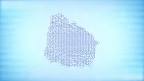 Uruguay Flags zooming in and Forming the country border map intro which is useful for news, political events, sports intros and presentation. - Powered by Shutterstock - Get 15% off with code: PIKWIZARD15