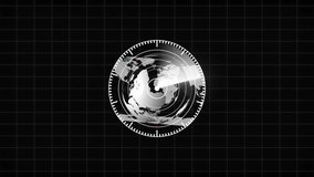 Abstract glowing radar screen with digital radio waves. radar screen animation. Radar Hud concept. on black background - Powered by Shutterstock - Get 15% off with code: PIKWIZARD15