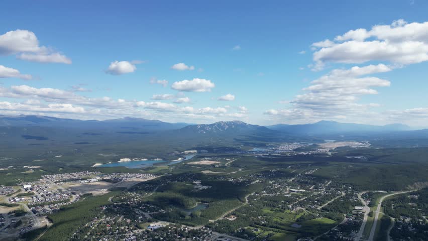 Whitehorse yukon skyline drone aerial