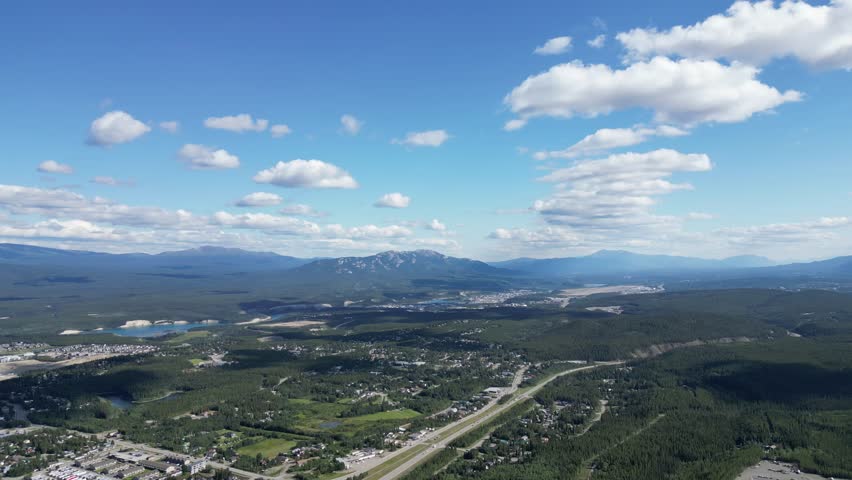 Whitehorse yukon skyline drone aerial