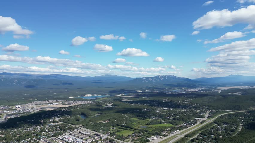 Whitehorse yukon skyline drone aerial