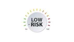 Low risk indicator on white and green screen background - Powered by Shutterstock - Get 15% off with code: PIKWIZARD15