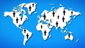 Map Pin Point People on the world map population animation - Powered by Shutterstock - Get 15% off with code: PIKWIZARD15