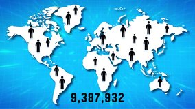 Map People Pin Point People World Map Population Counter Animation - Powered by Shutterstock - Get 15% off with code: PIKWIZARD15