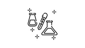 lab equipment animation shows a pipette transferring sparkling liquid between two science flasks. - Powered by Shutterstock - Get 15% off with code: PIKWIZARD15